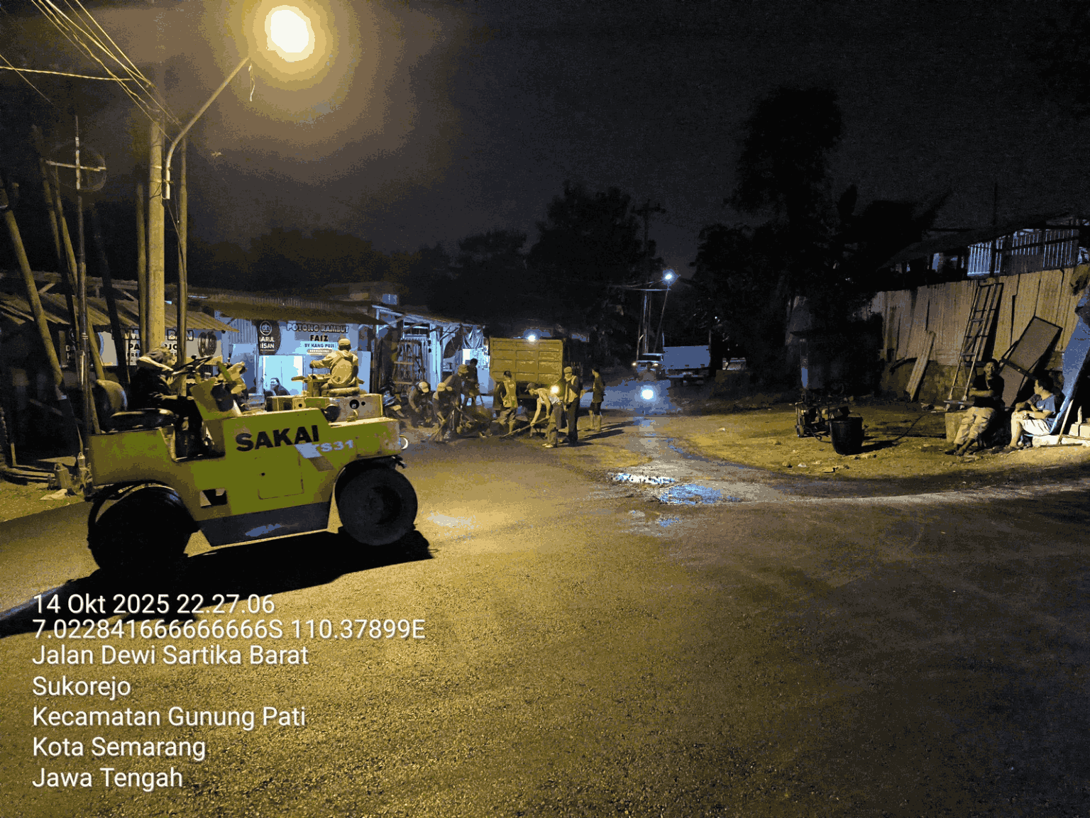 PT Praba Mas Hill Dukung DPU Kota Semarang, Perbaiki Jalan Dewi Sartika Barat Gunungpati